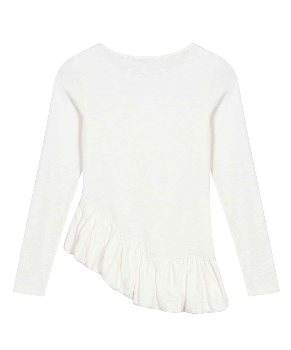 닉앤니콜(NICK&NICOLE) RUFFLE LABEL LONG SLEEVE TOP_IVORY