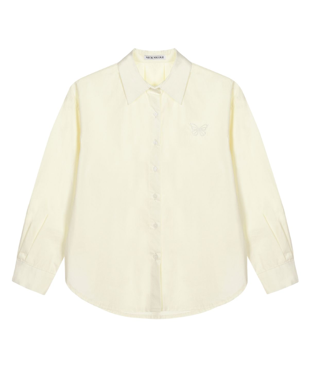 닉앤니콜(NICK&NICOLE) OVERFIT PAPER COTTON BUTTERFLY SHIRT_CREAM