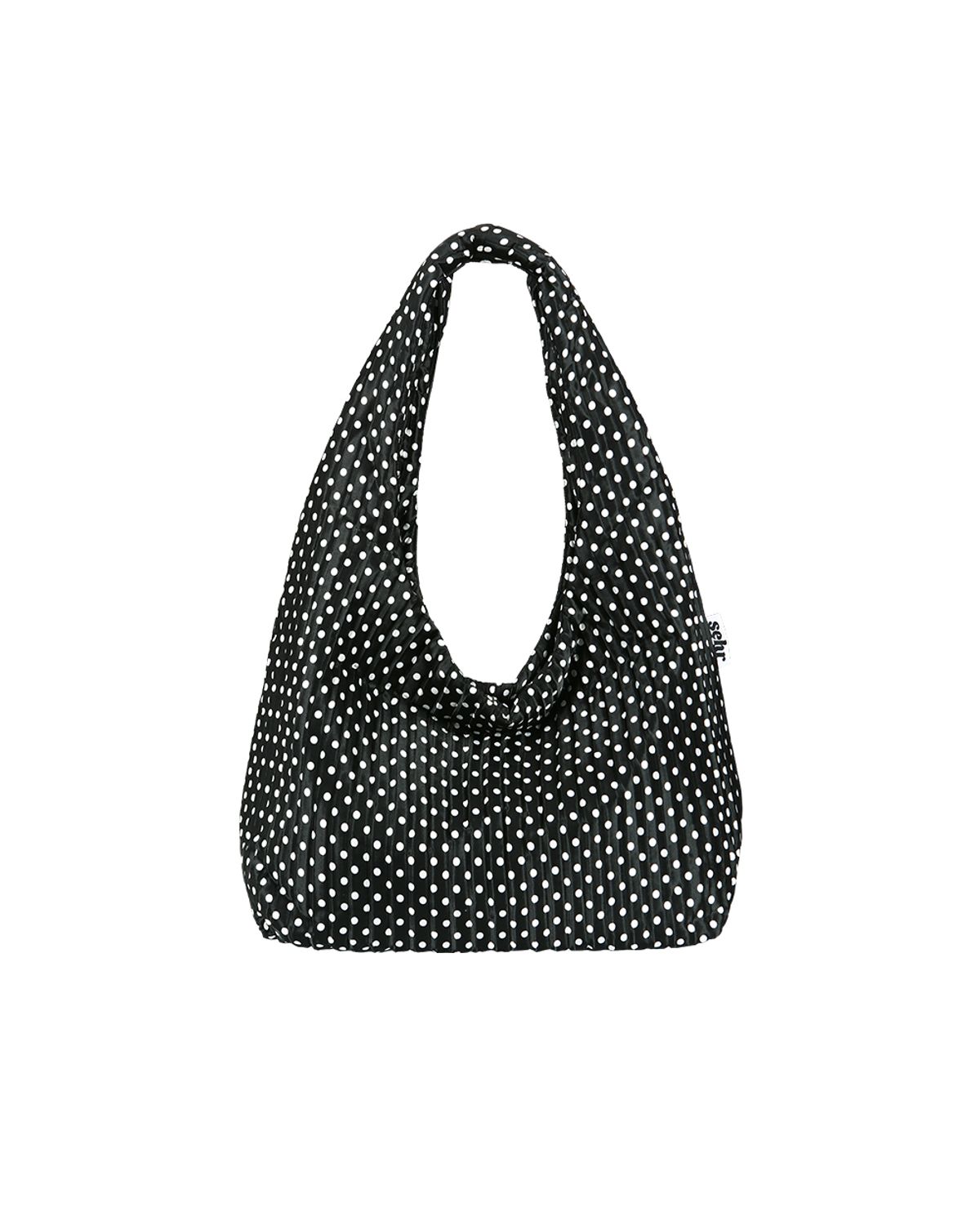 세르(SEHR) Pleats Polka Dot Big Bag (Black)