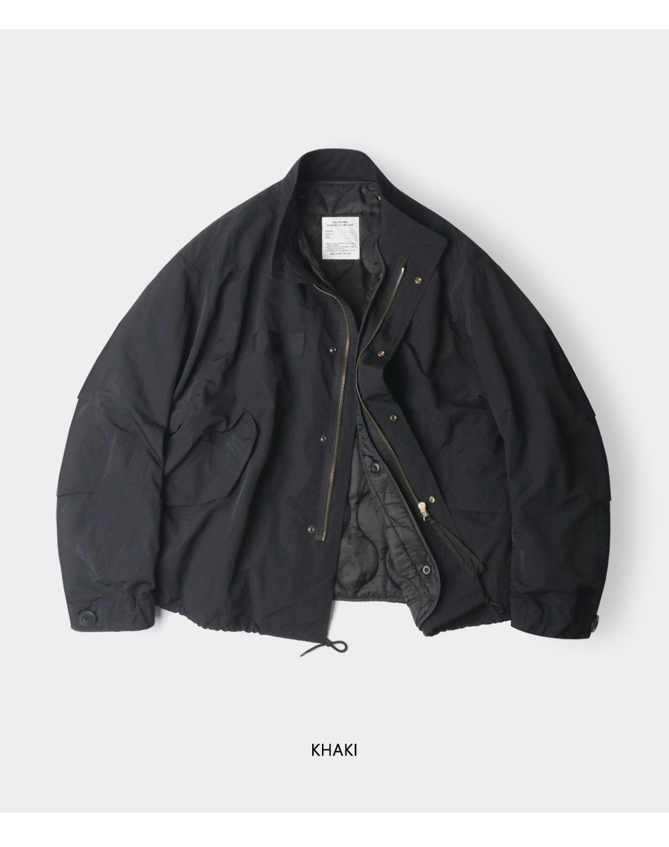 MUSINSA | INDUST Original M65 fishtail short parka_black