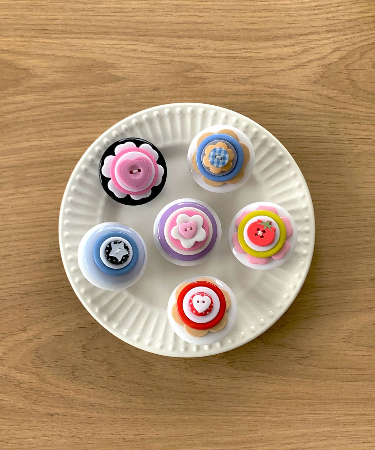 해피고럭키(HAPPYGOLUCKY) Button Layered Tok_01 / 단추톡 단추 스마트톡