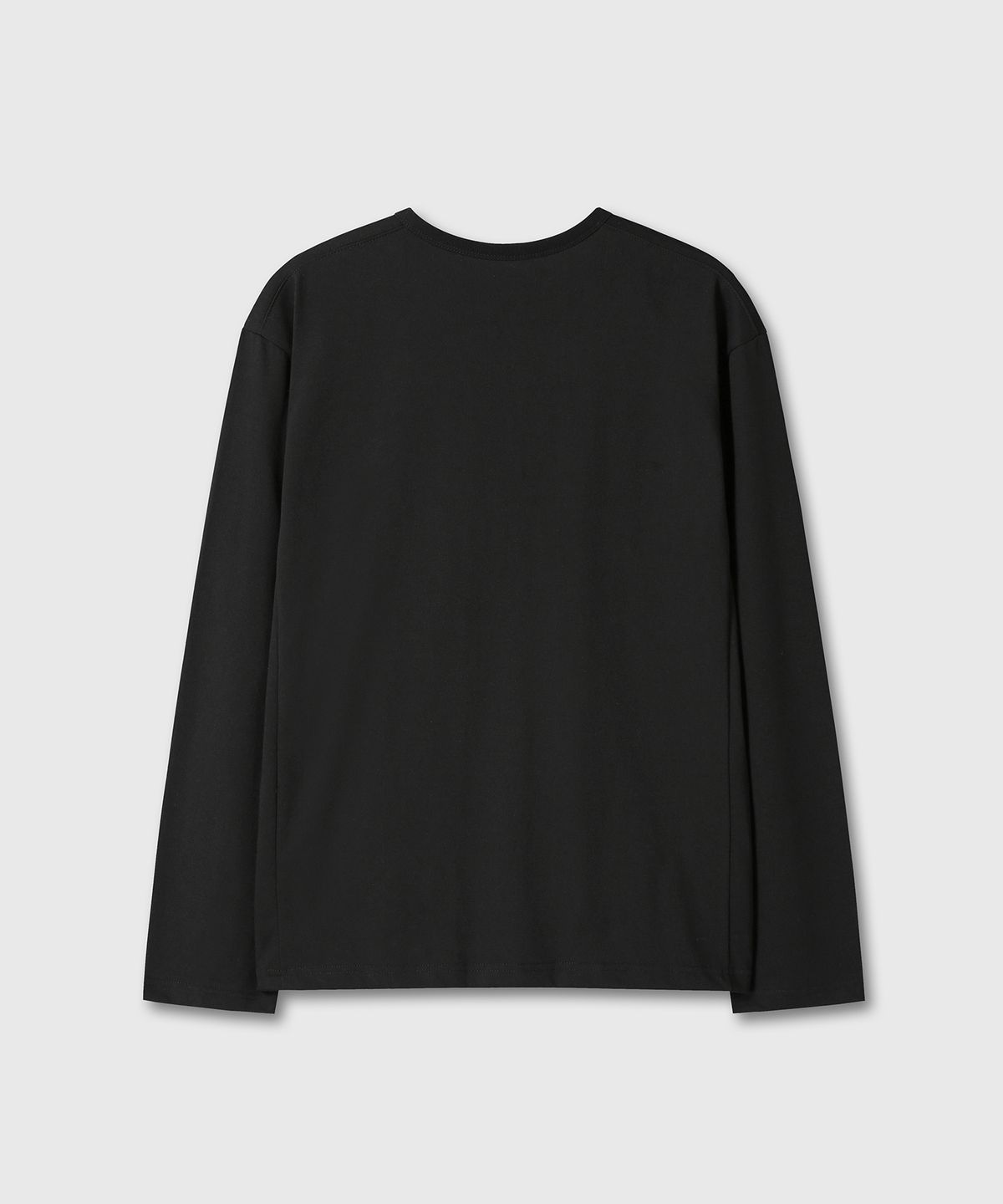다이브인(DIVEIN) LOOSED HENLEY NECK LONG SLEEVE (BLACK)