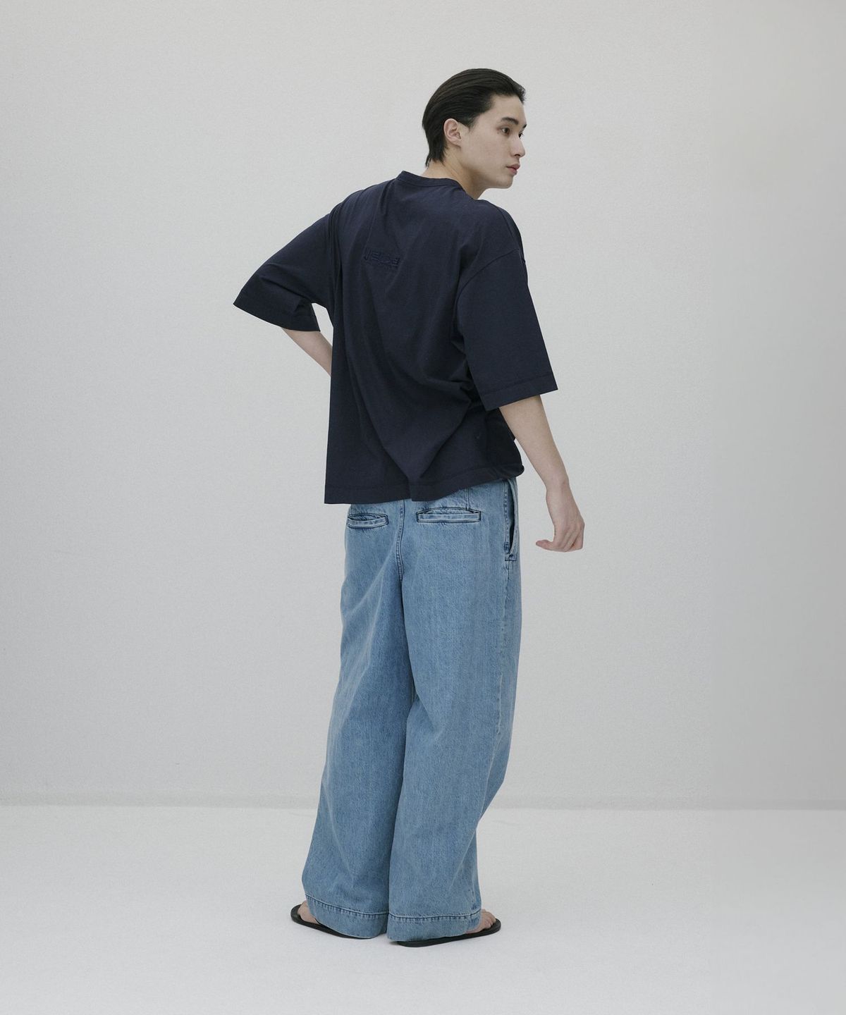 순진(SOONJEANS) 뉴하이라이즈 와이드레그 팬츠 [BLUE]