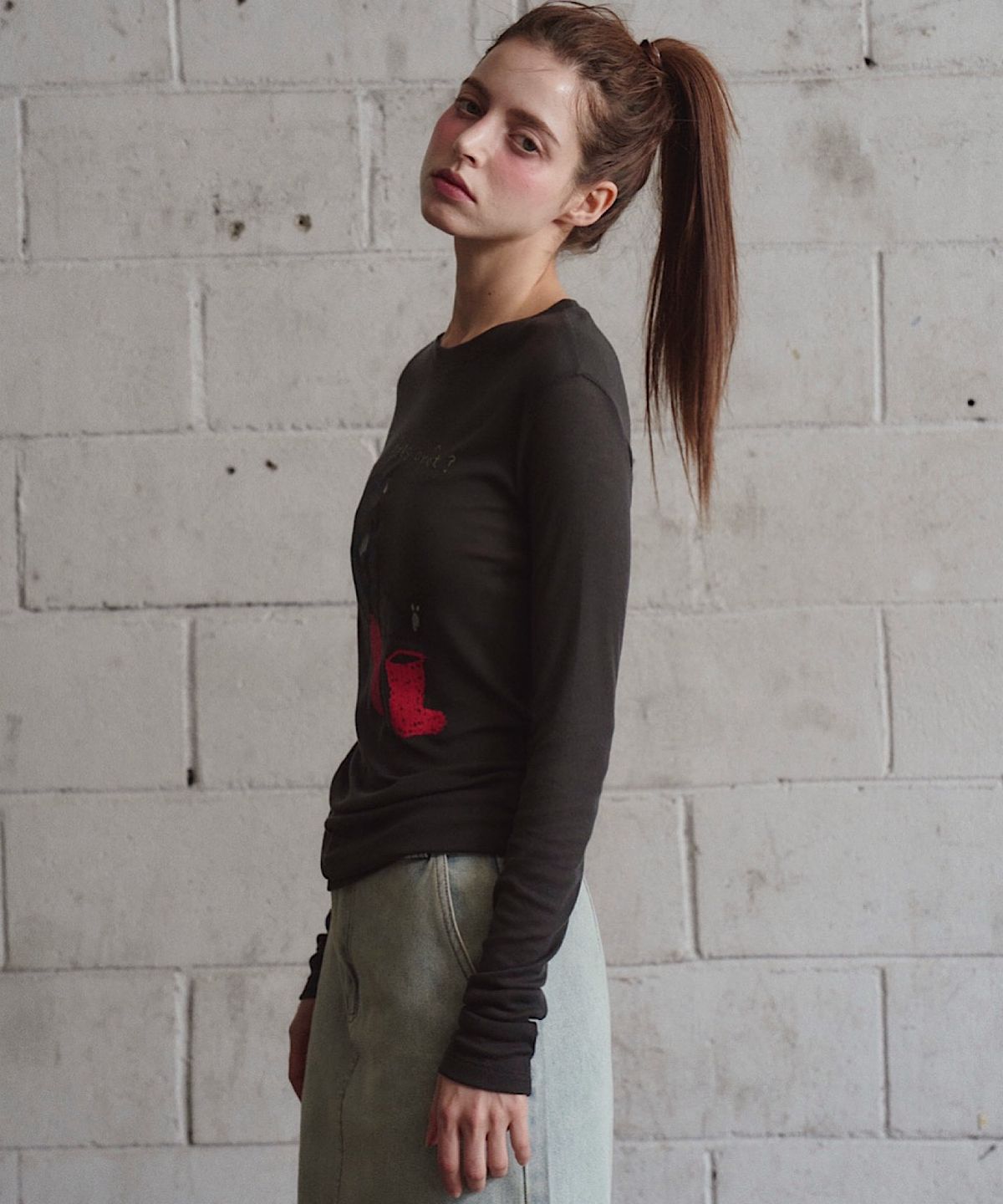 아포엠(APOEM) BEAR PATCH LONG SLEEVE (2C)