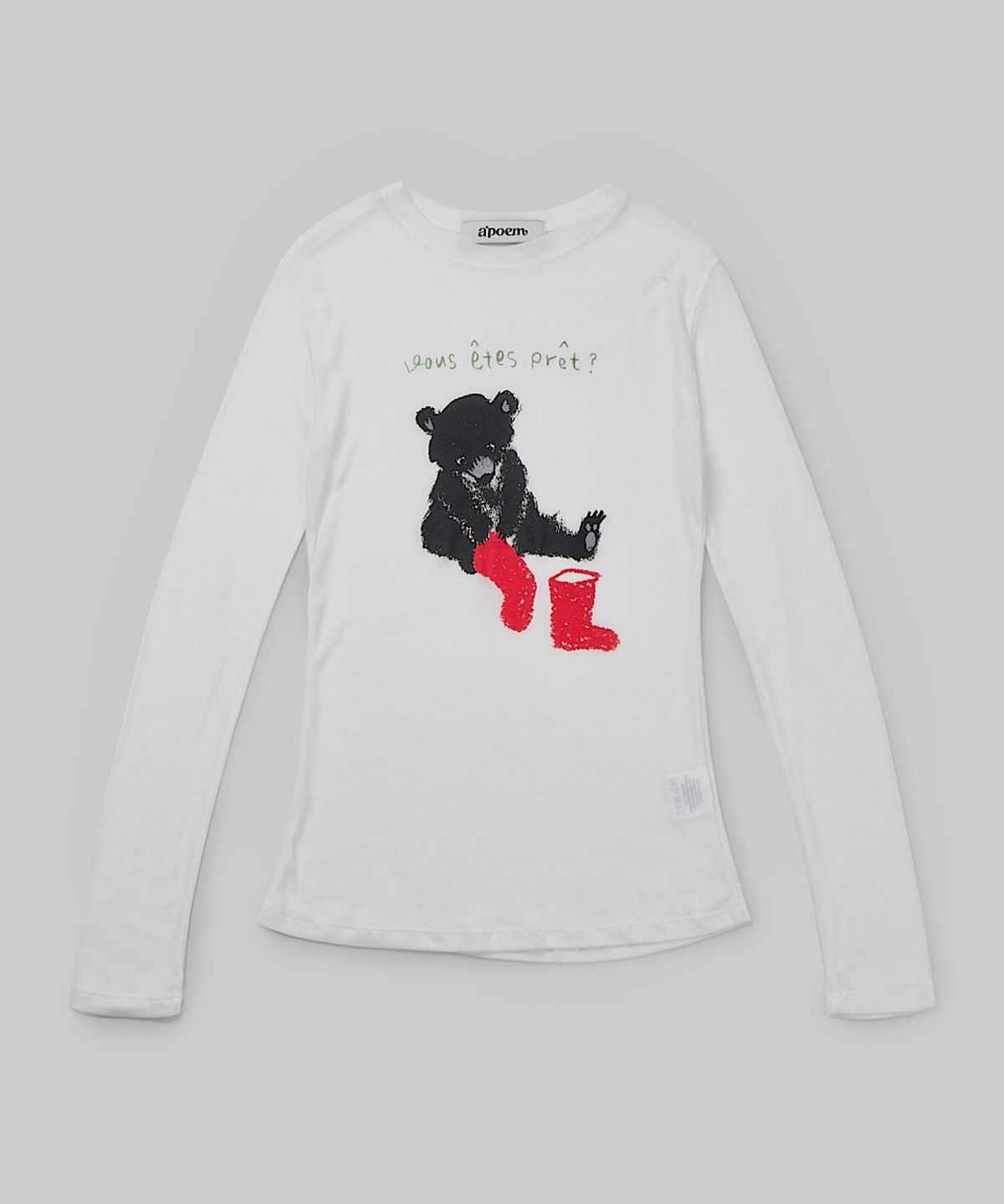 아포엠(APOEM) BEAR PATCH LONG SLEEVE (2C)