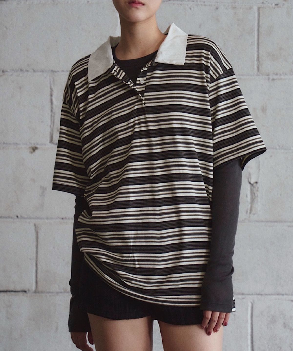 아포엠(APOEM) SKETCH STRIPE T-SHIRT (2C)