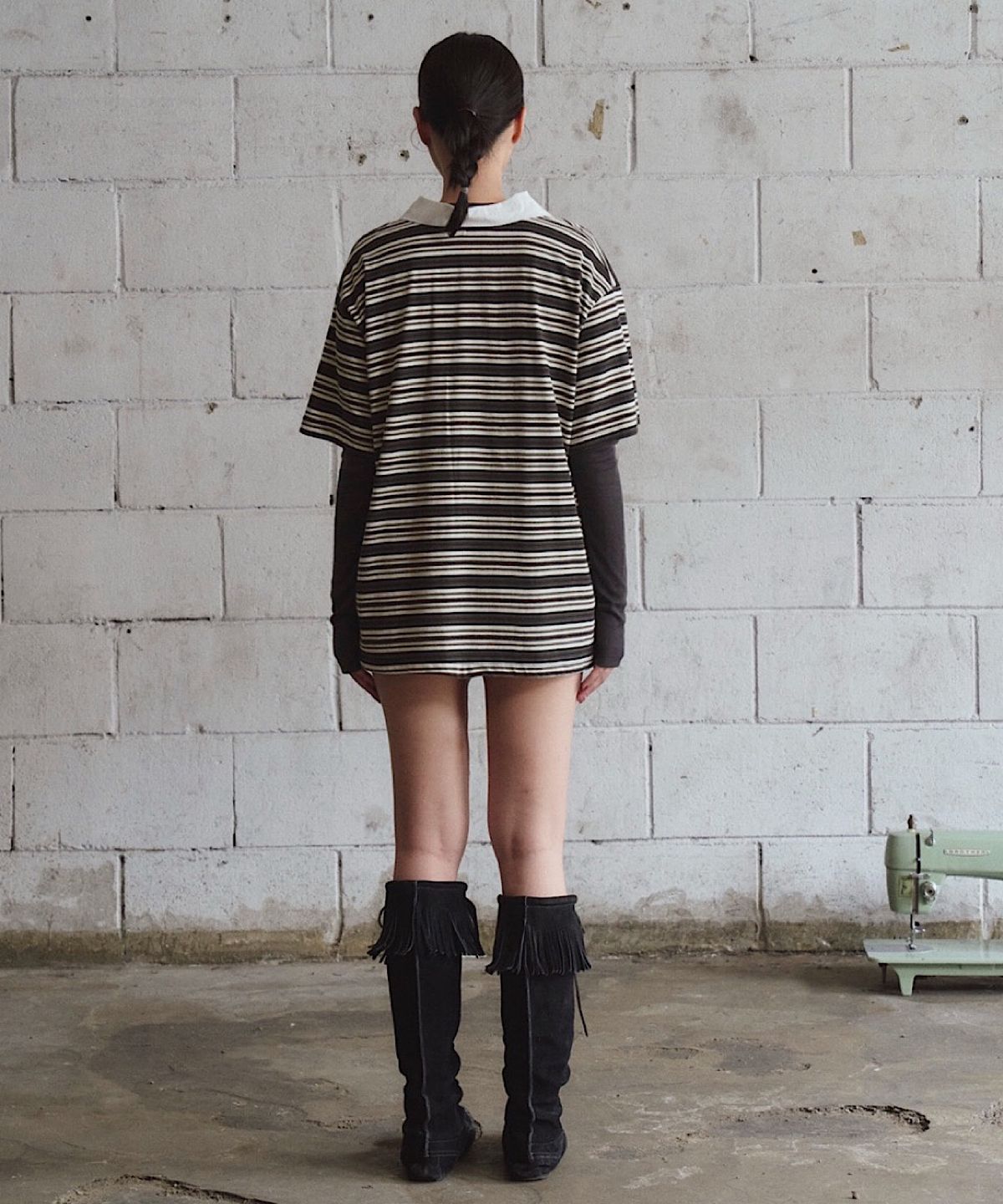 아포엠(APOEM) SKETCH STRIPE T-SHIRT (2C)