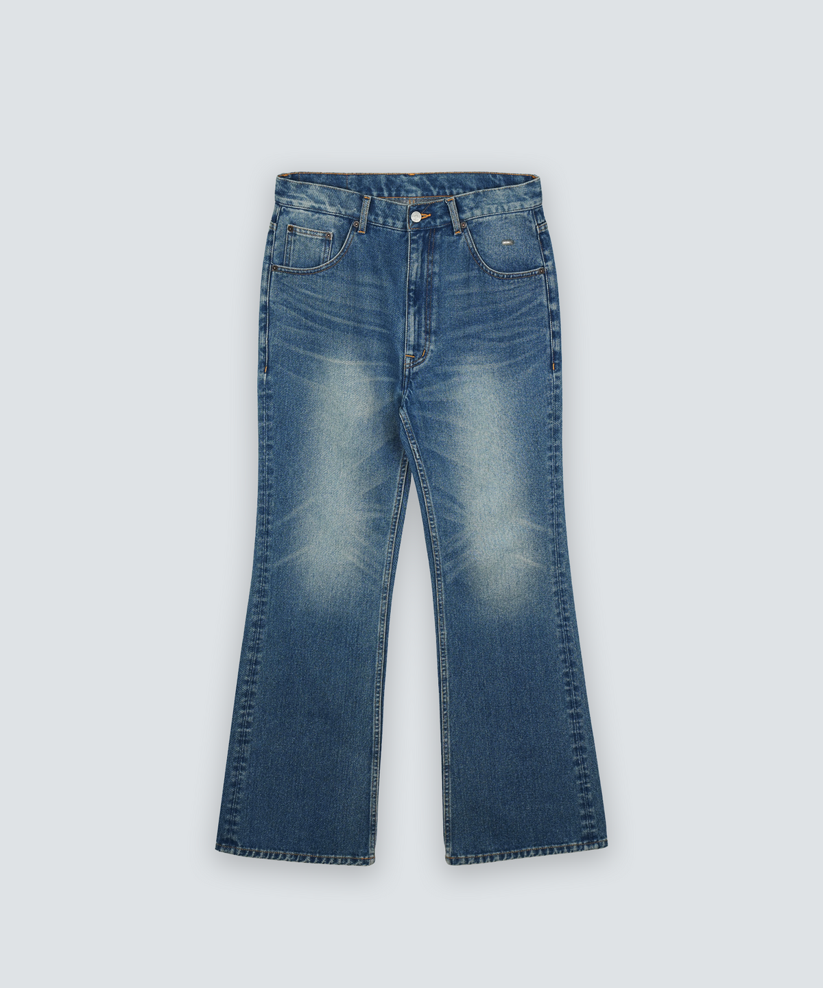 무라(MURRA) 살롱 플레어 데님 팬츠 _ 미드 블루
