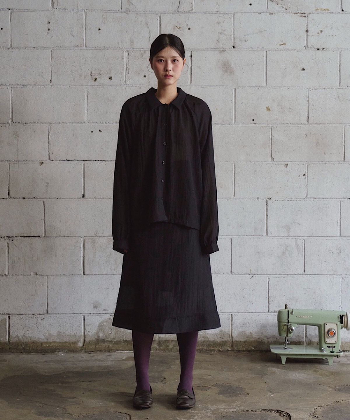 아포엠(APOEM) SOFT VEIL SETUP SKIRT (2C)