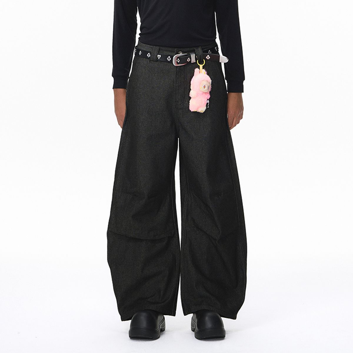 인플레이션(INFLATION) Raw Wide Leg Denim Jeans