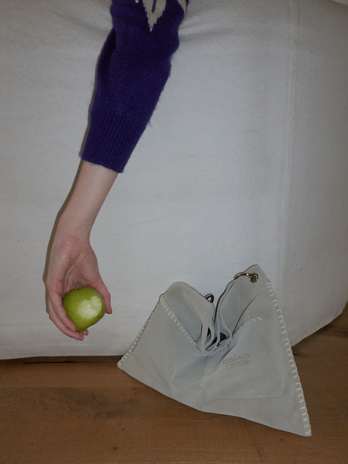 메종크렘(MAISON CREME) Grande Collage bag_Earl Grey