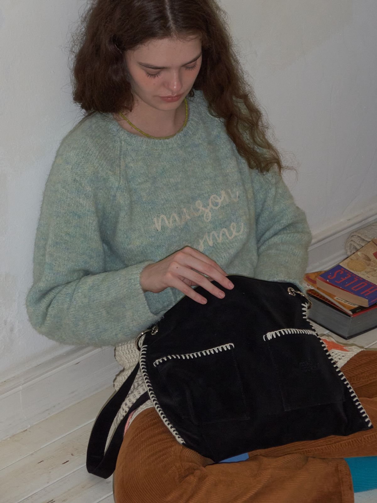 메종크렘(MAISON CREME) Grande Collage bag _ Black
