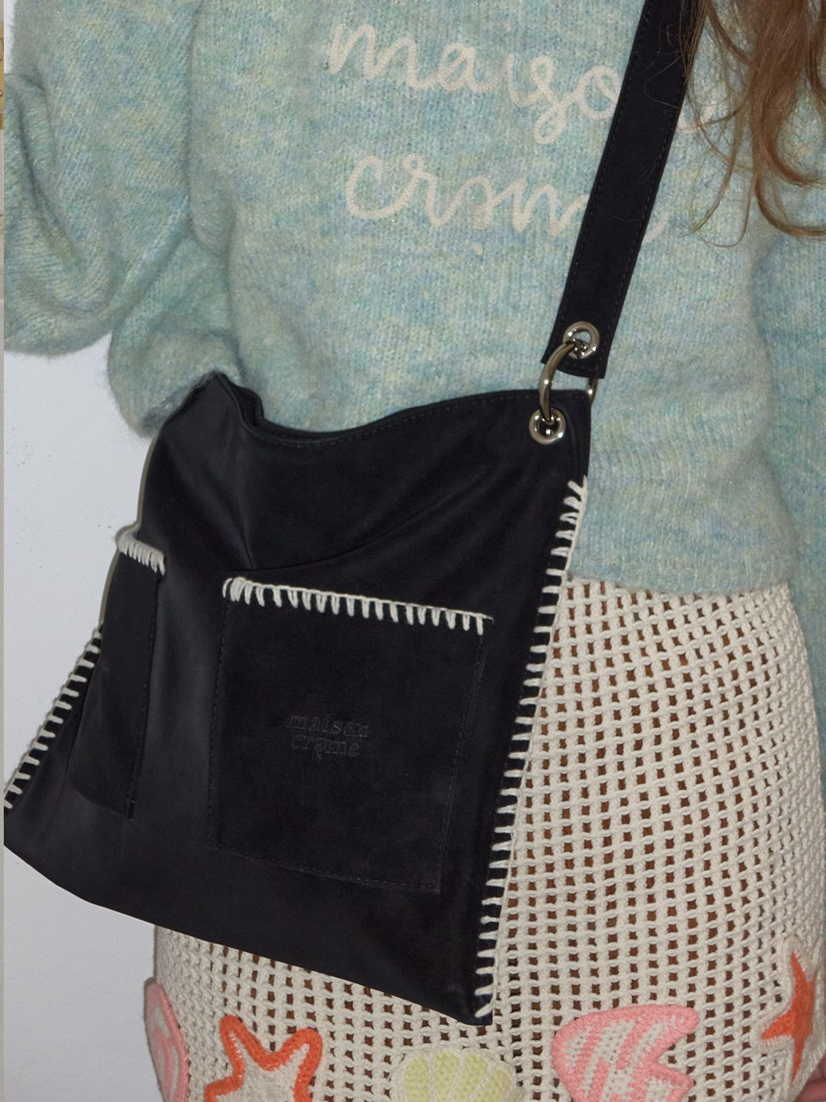 메종크렘(MAISON CREME) Grande Collage bag _ Black