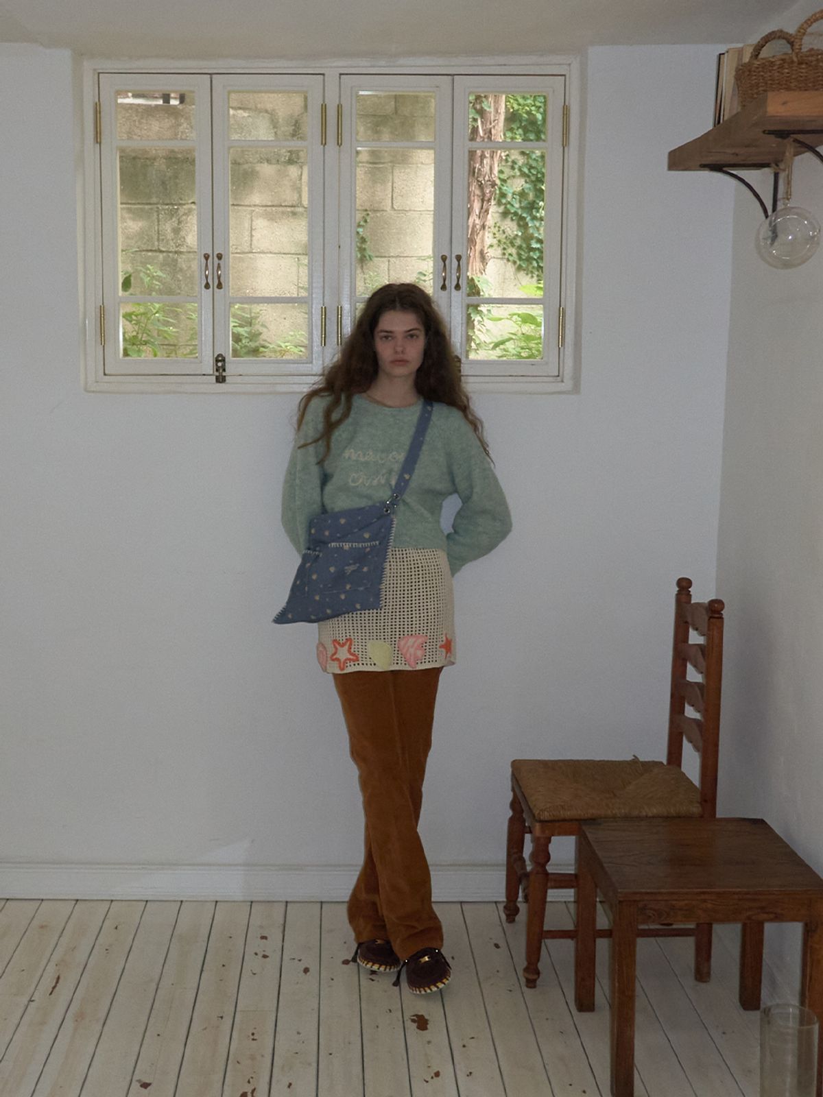 메종크렘(MAISON CREME) Grand Collage bag _ Rose Blue