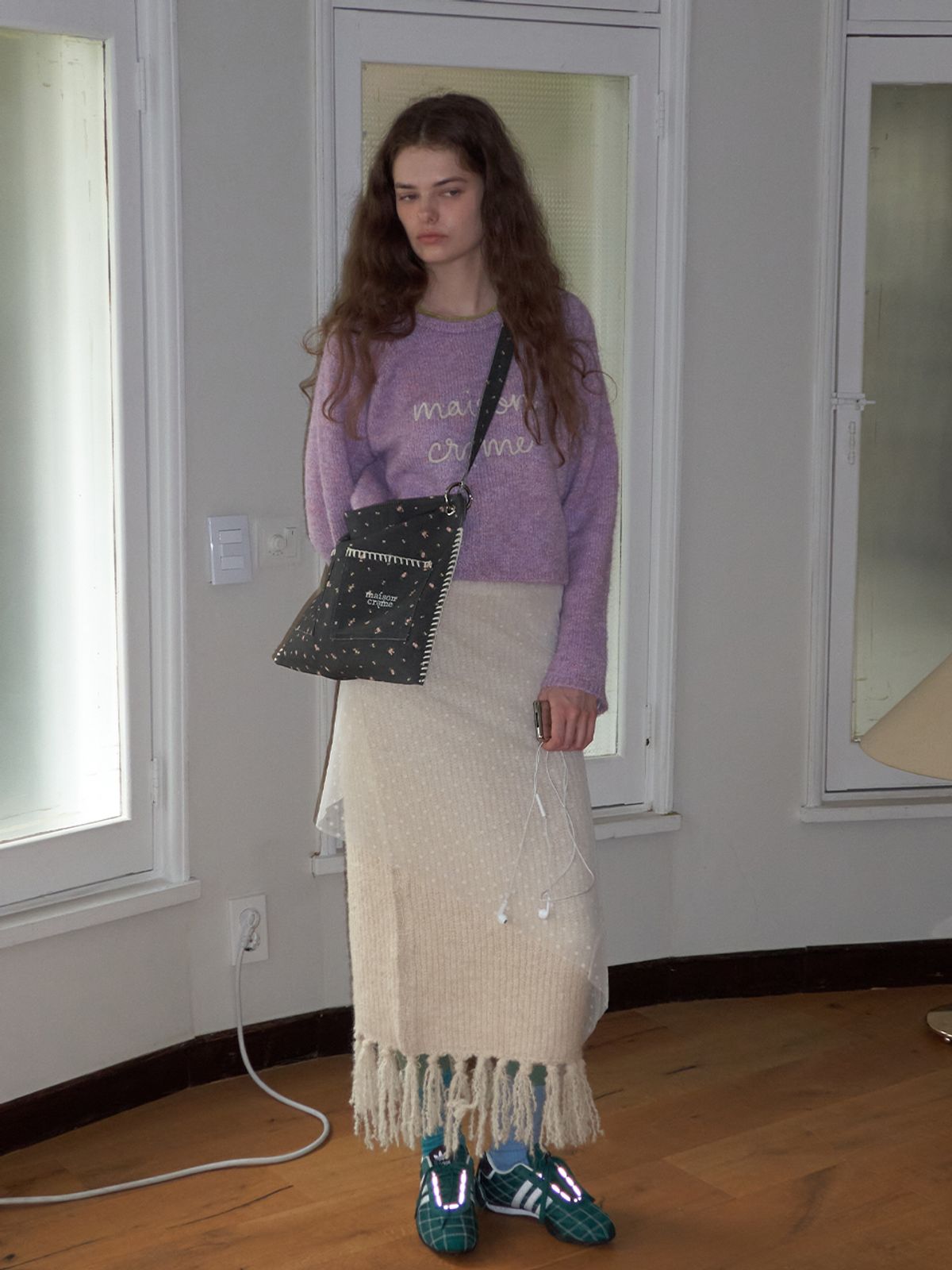 메종크렘(MAISON CREME) Grande Collage bag _ Rose Black
