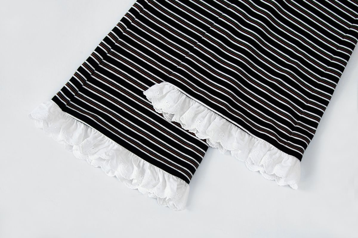 네프네프(NEFNEF) stripe leggings pants_black