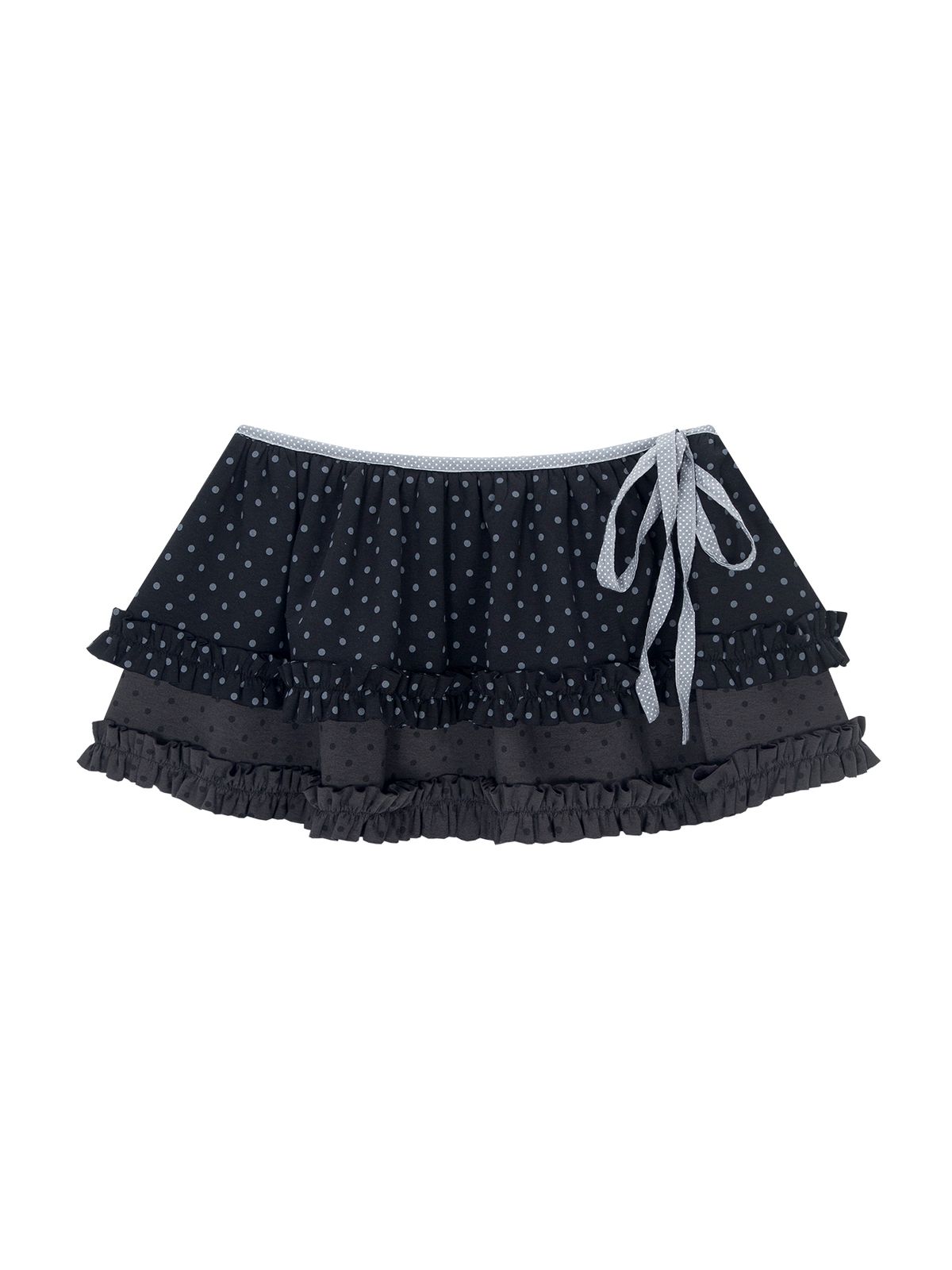 네프네프(NEFNEF) frill wrap skirt_dot