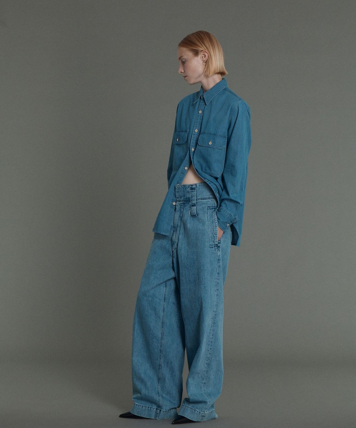 순진(SOONJEANS) 샴브레이 셔츠 [BLUE]
