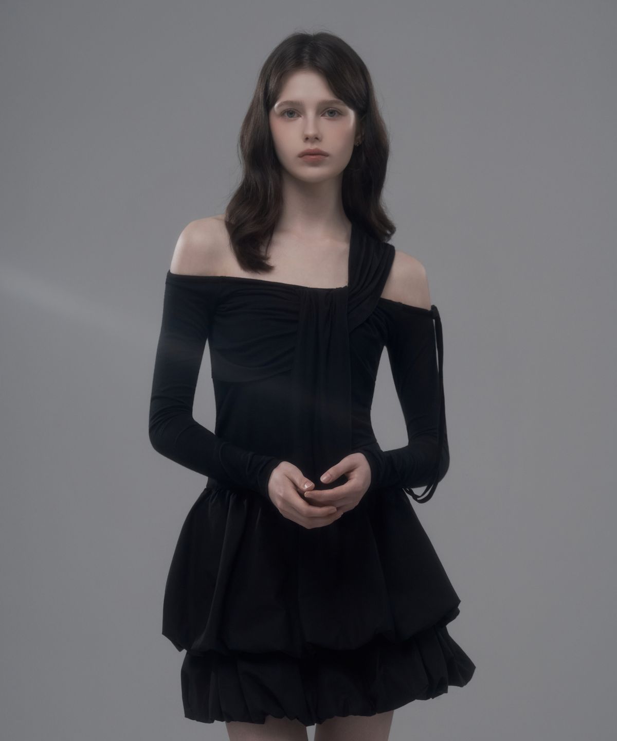 마우솔레움(MAU SOLEUM) Balloon Cancan Skirt - Black
