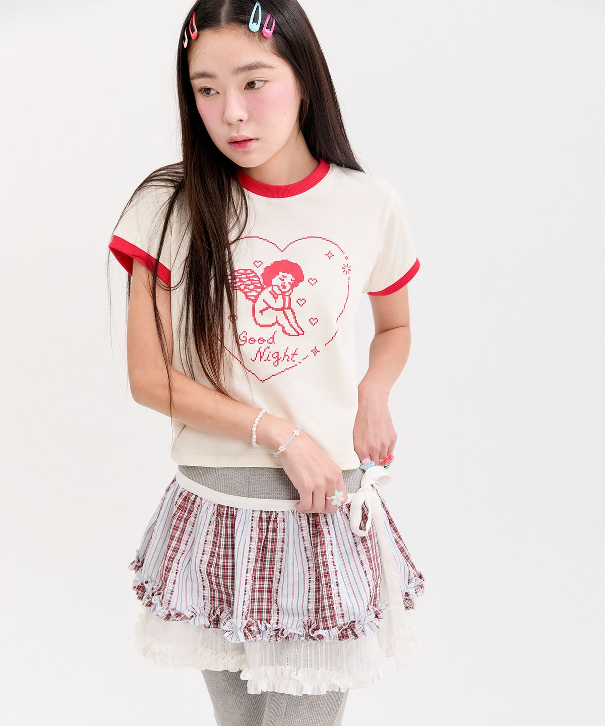 네프네프(NEFNEF) angel ringer tee_red