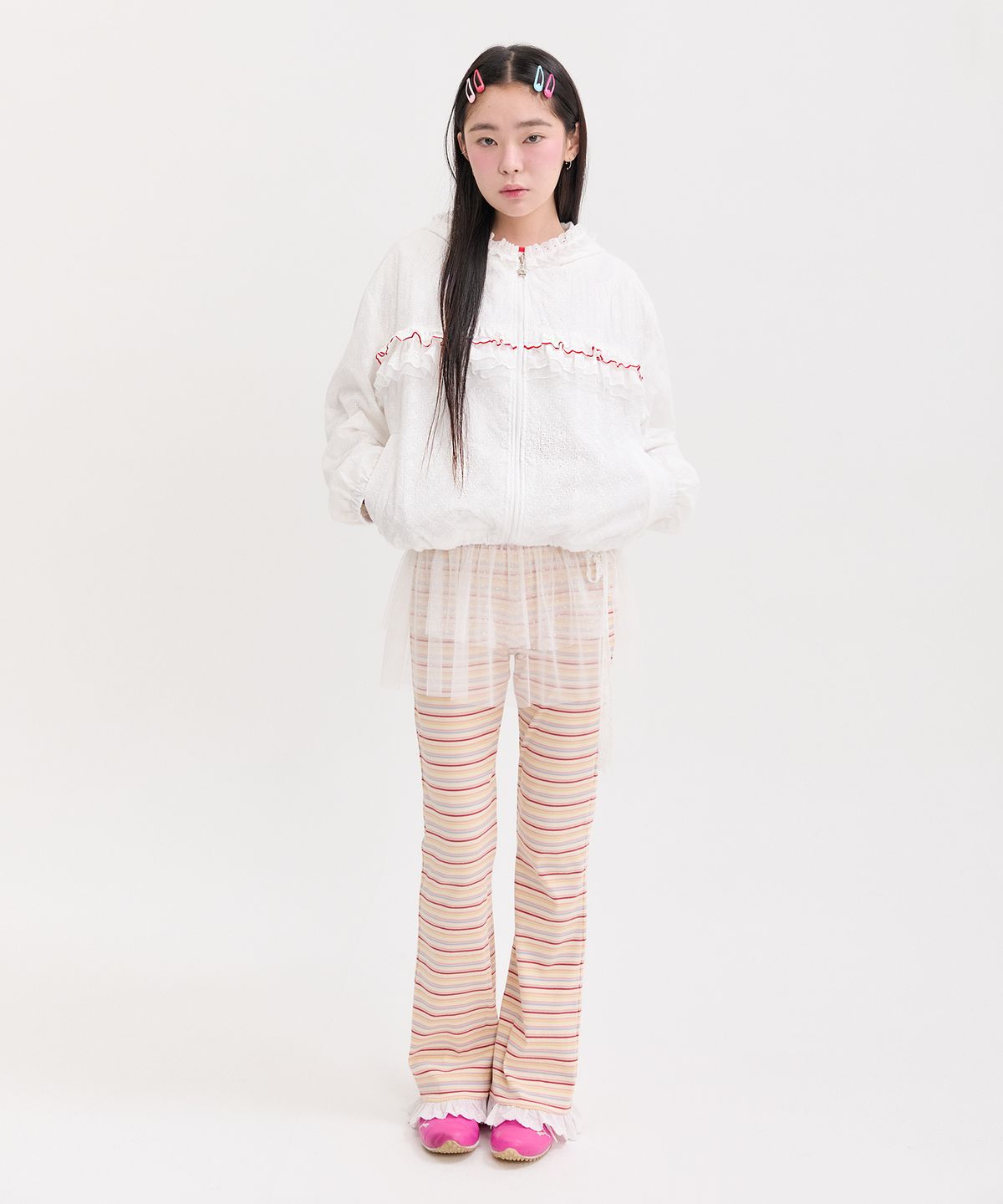 네프네프(NEFNEF) lace frill jumper_white