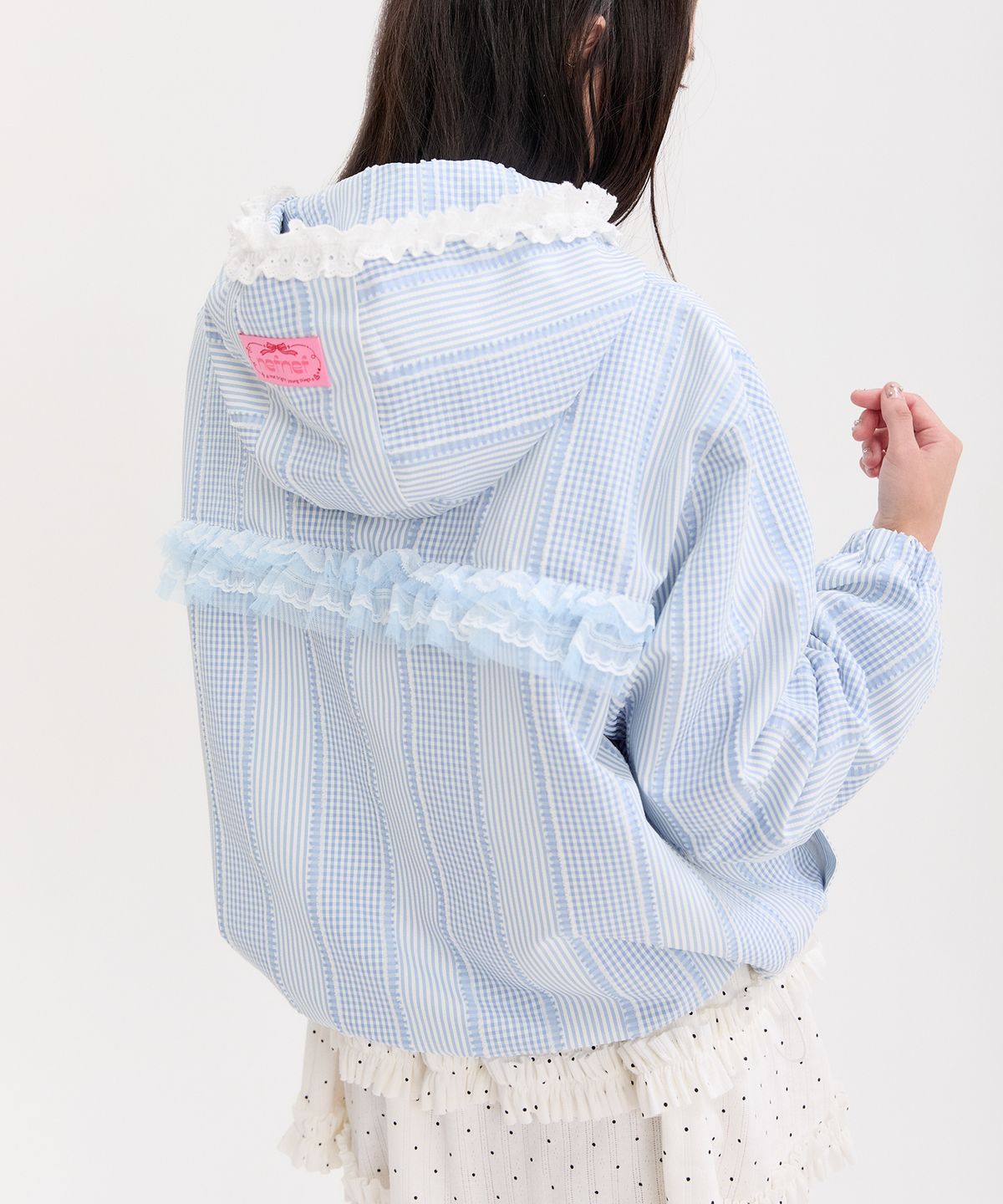 네프네프(NEFNEF) lace frill jumper_blue