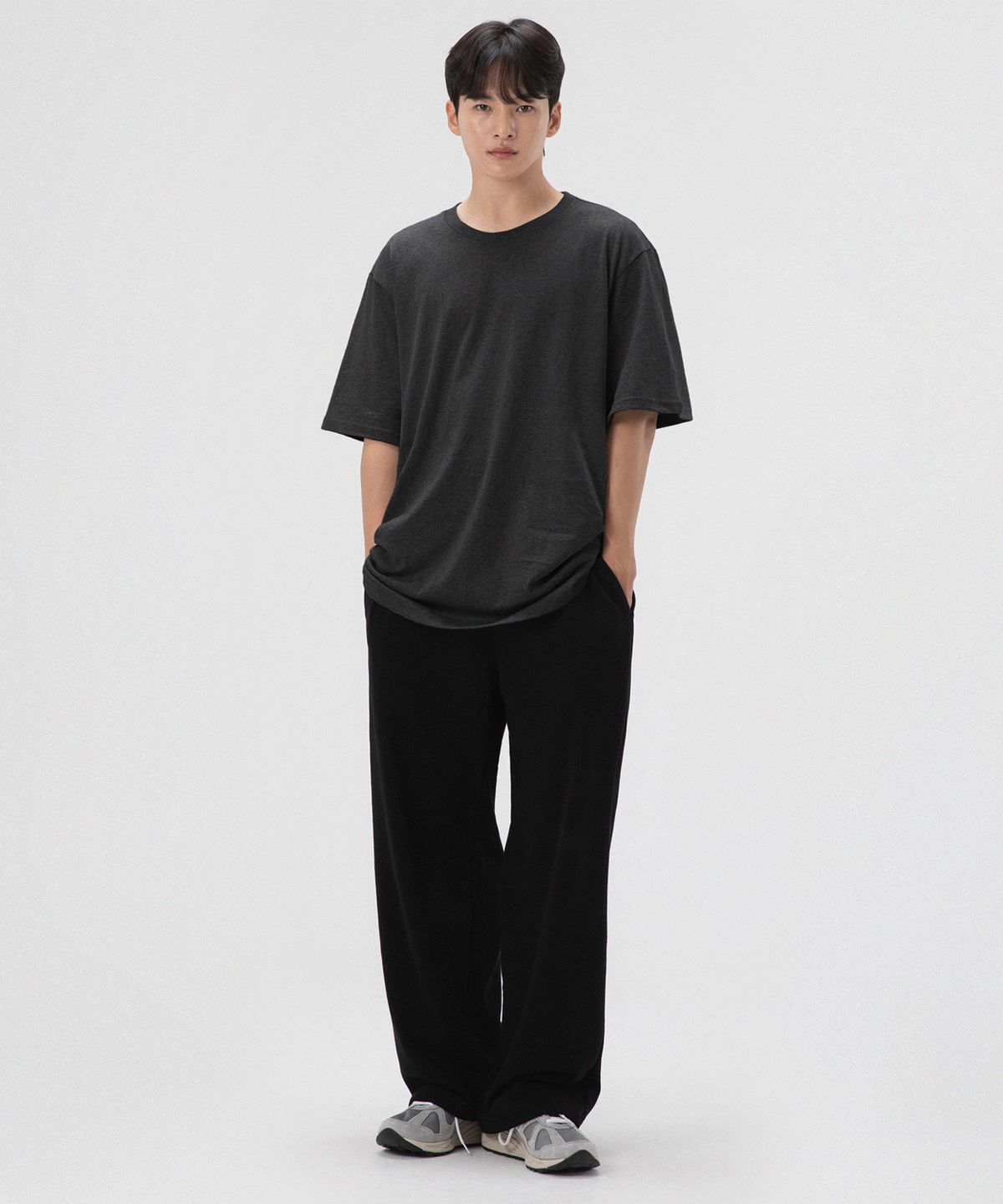 프리노어(PRINOAR) 데일리 와이드 트레이닝 팬츠-블랙