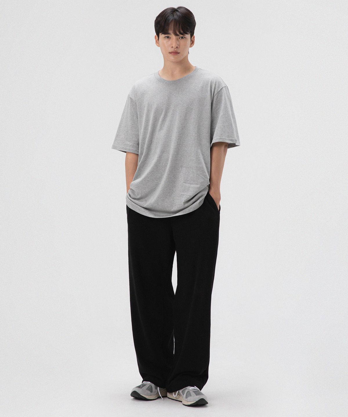 프리노어(PRINOAR) 데일리 와이드 트레이닝 팬츠-블랙