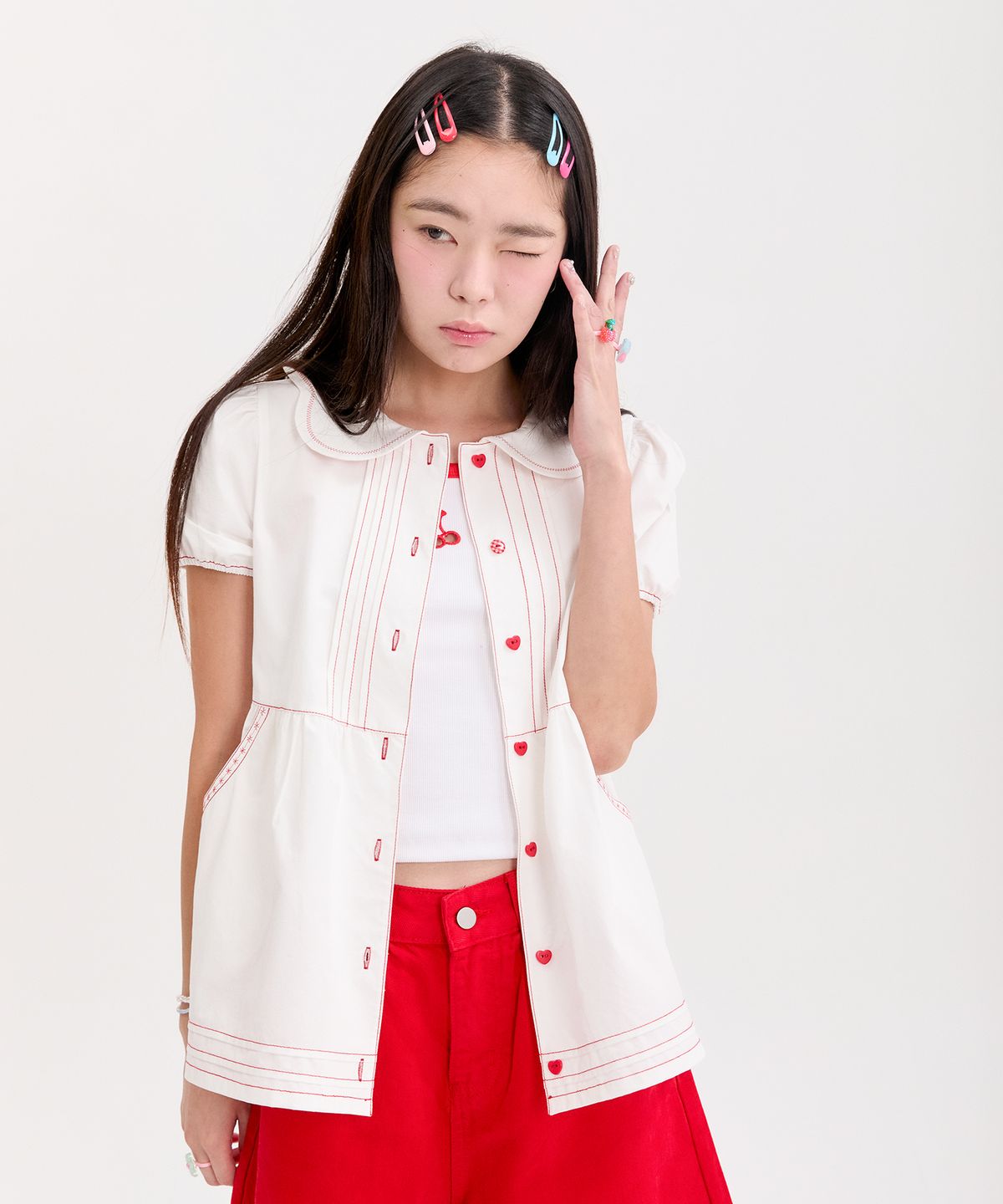 네프네프(NEFNEF) baby doll blouse