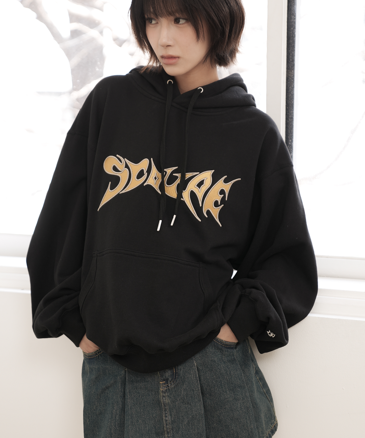 스쿠프(SCOUPE) VTG 그래픽 후디 블랙