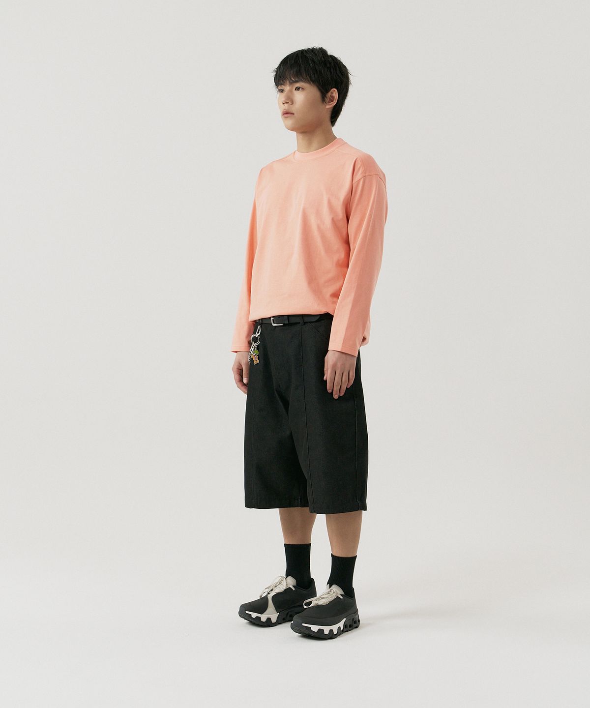 그노크(GNOK) 데일리 긴팔 티셔츠[라이트오렌지]
