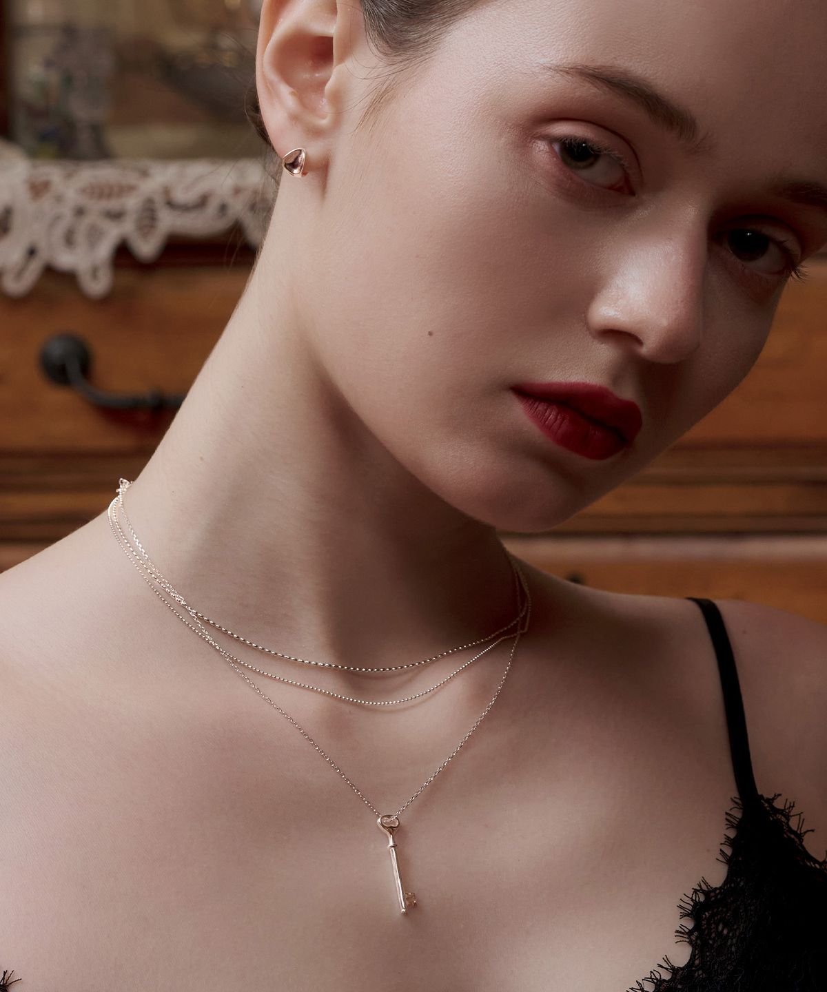 티오유(TOU) SS016 Antique Key Necklace