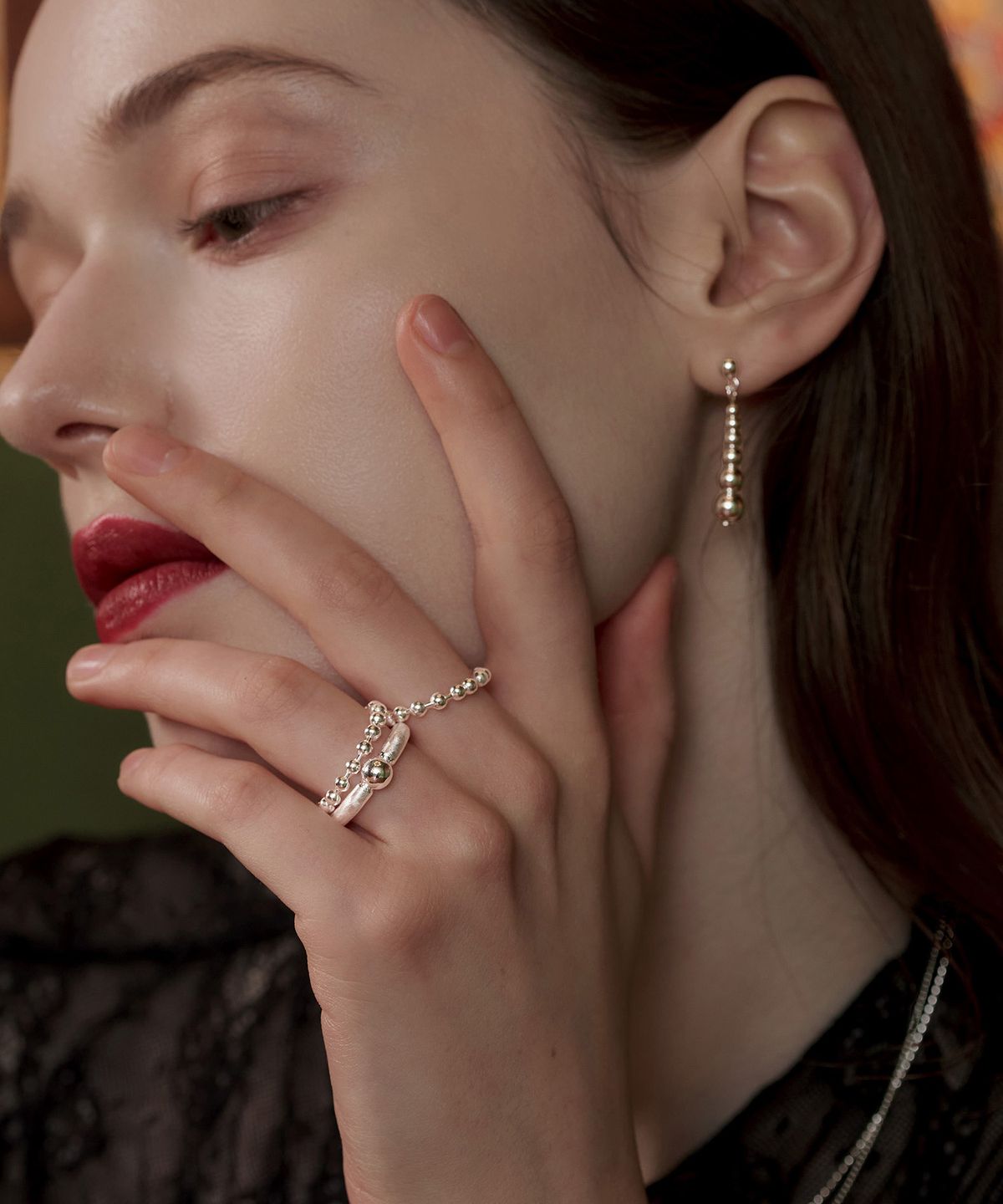 티오유(TOU) SS013 Ball Chain Ring