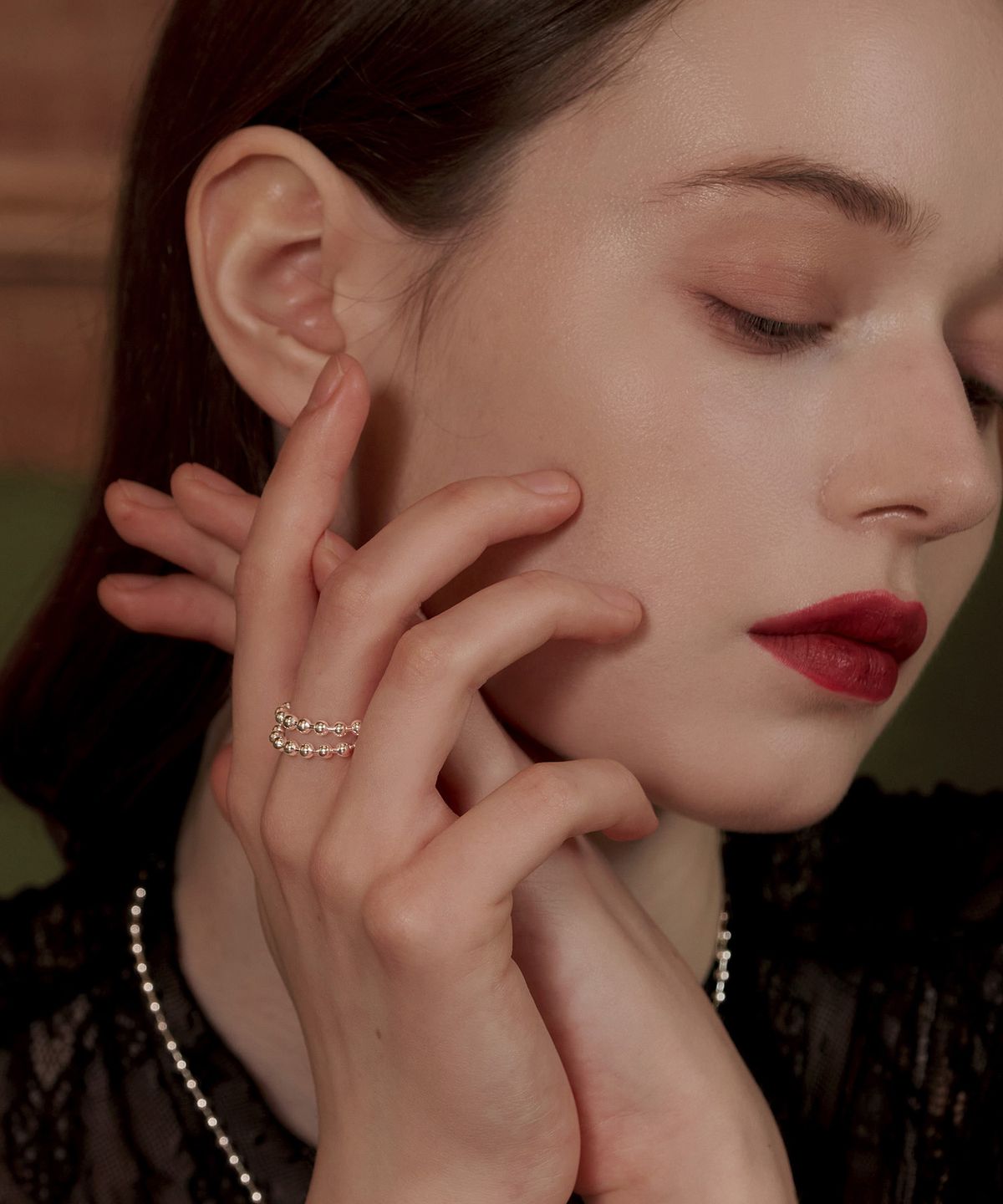 티오유(TOU) SS013 Ball Chain Ring