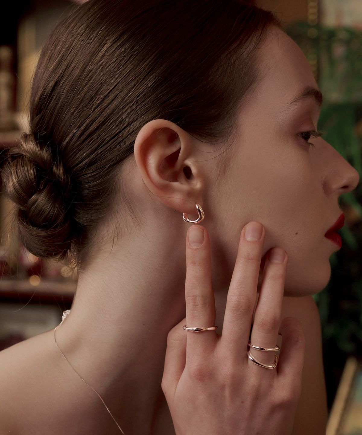 티오유(TOU) SS010 Asymmetric Wave Ring