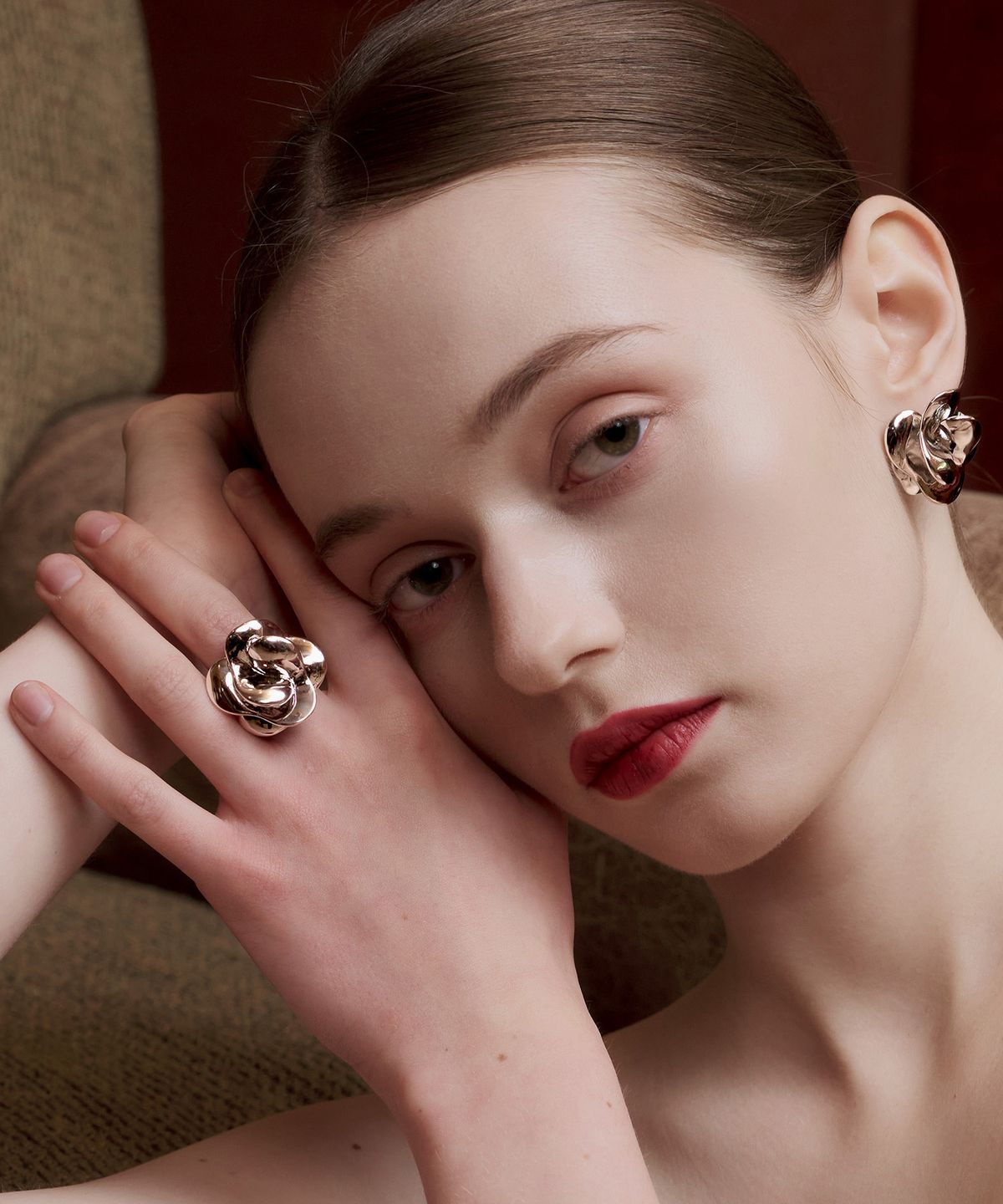 티오유(TOU) SS008 Big Rose Ring