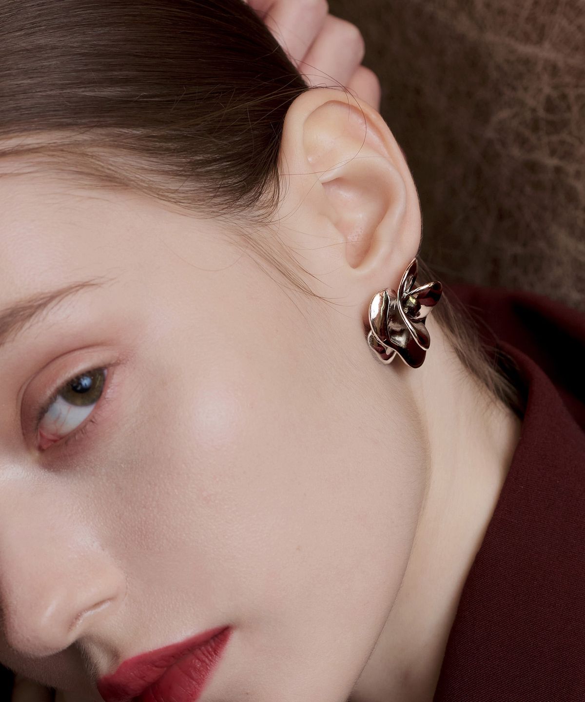 티오유(TOU) SS001 Big Rose Earrings