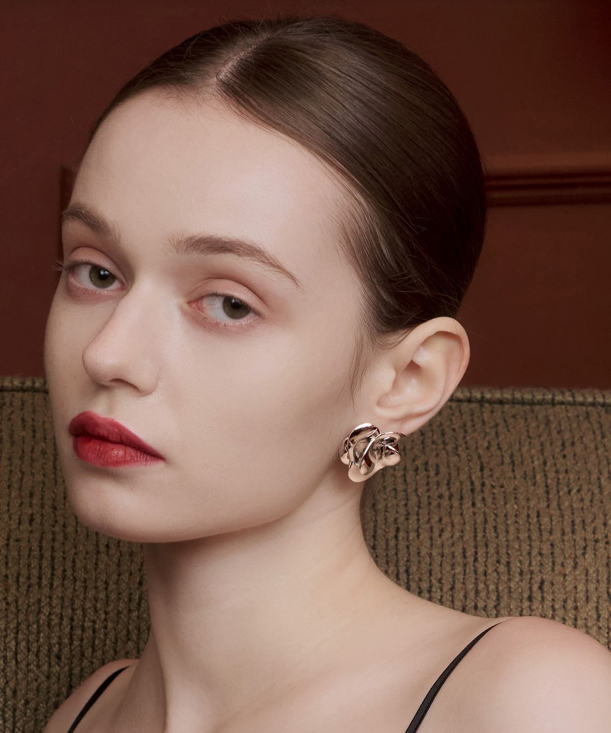 티오유(TOU) SS001 Big Rose Earrings