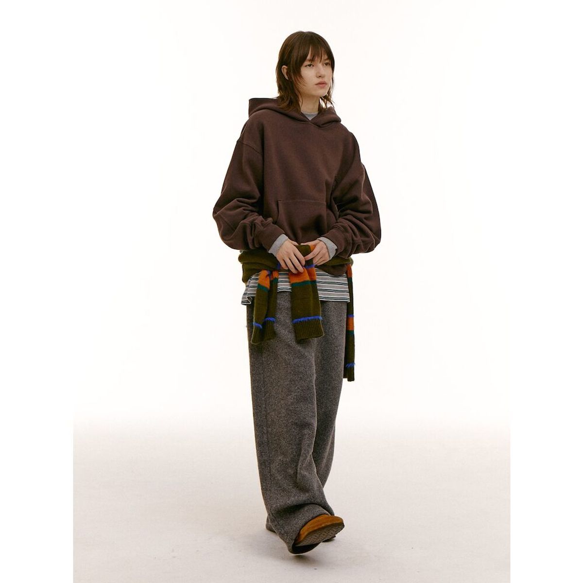 샌드 사운드(SAND SOUND) (UNISEX) 아플리케 그래픽 후디  퍼플
