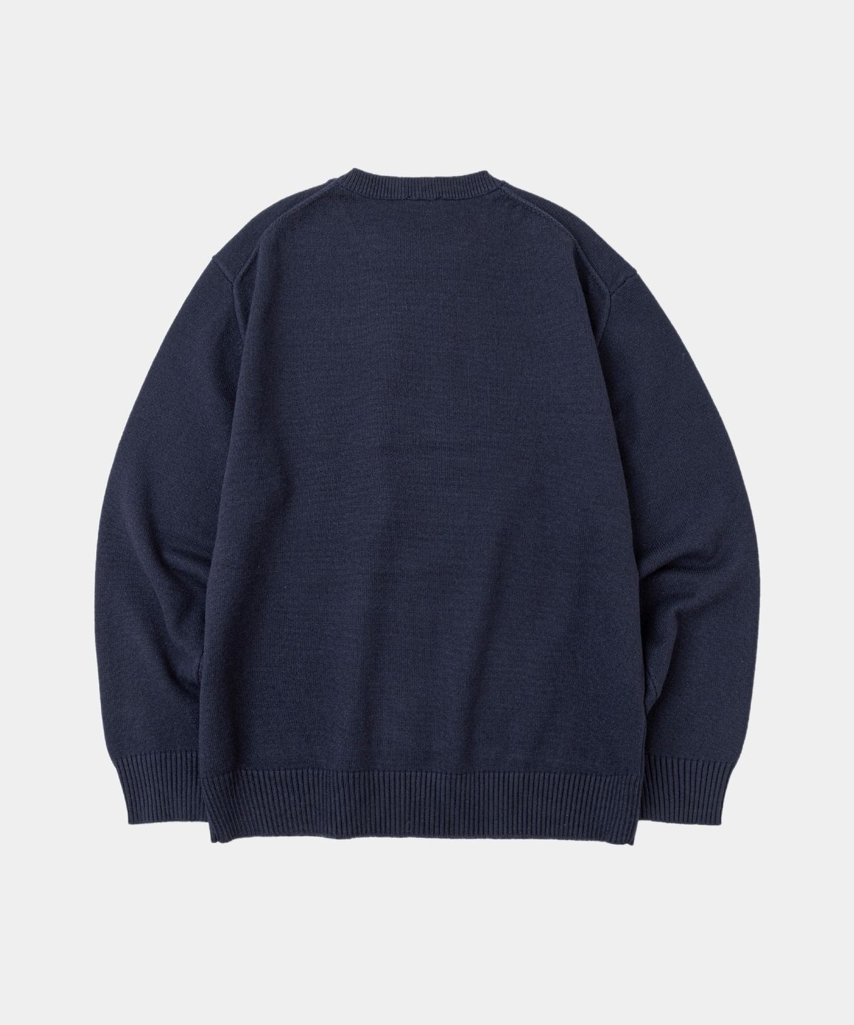 레테르코모(LETTERCOMO) 에센셜 데일리 라운드 니트 네이비