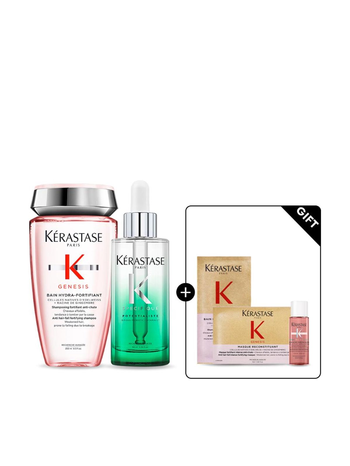 케라스타즈(KERASTASE) 두피기초 강화세트 (방제네시스 250ml+포텐셜리스테 90ml)
