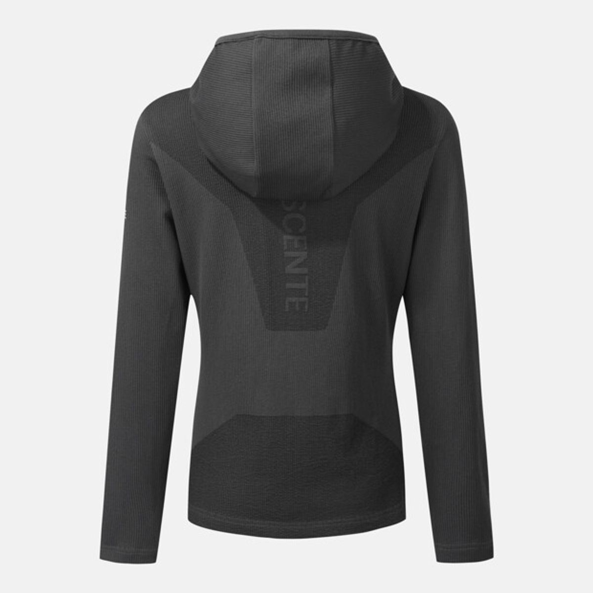데상트(DESCENTE) 러닝 소프트 앤 리브드 후드 티셔츠 블랙 SQ323RTL96