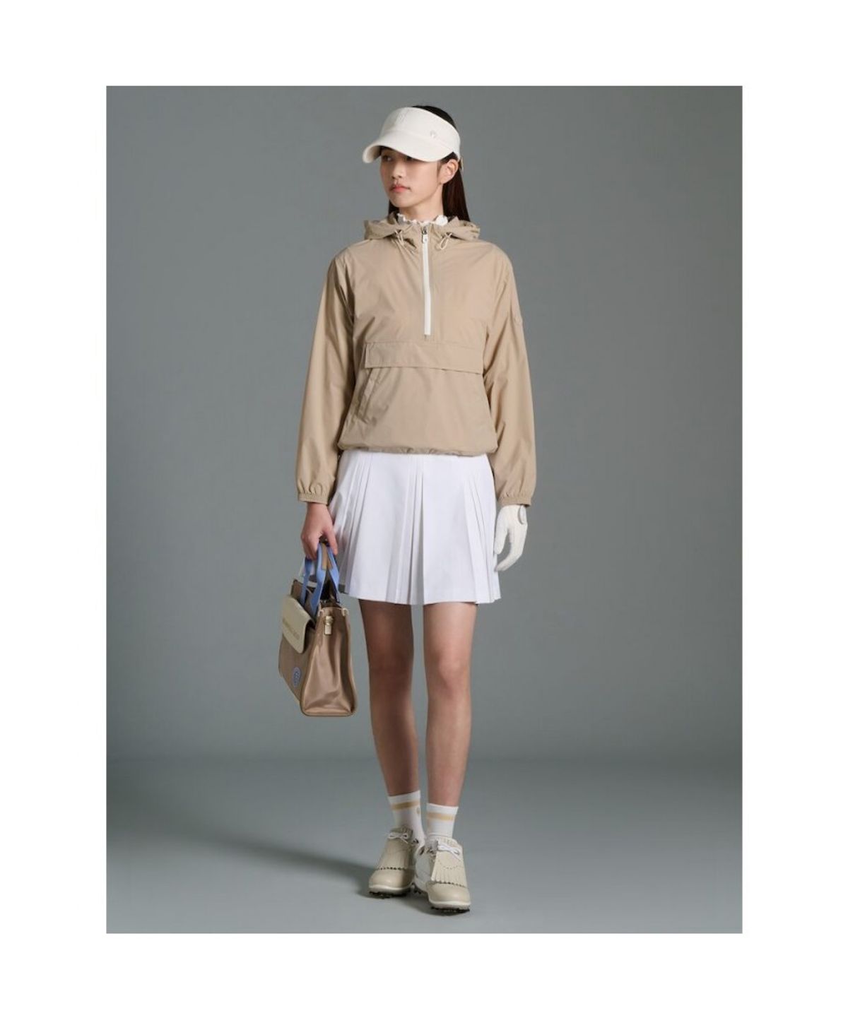 빈폴골프(BEANPOLE GOLF) 여성 후디 아노락  베이지