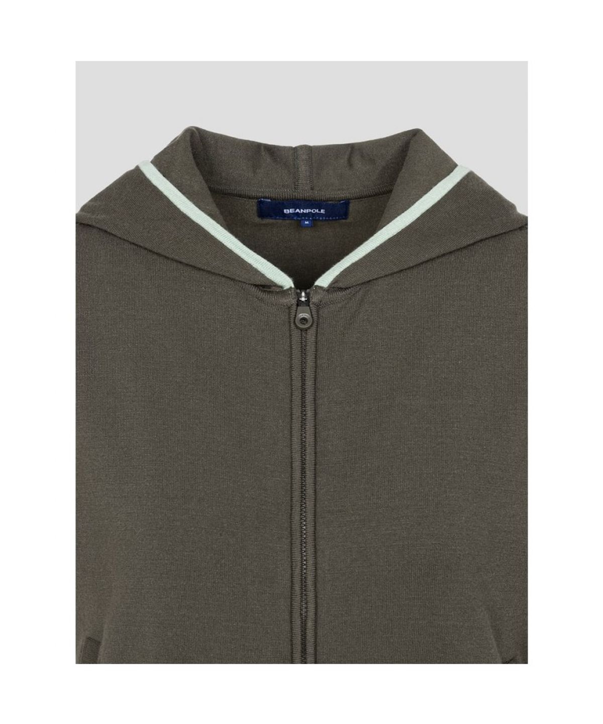 빈폴골프(BEANPOLE GOLF) 여성 후디 풀집업 니트 베스트  카키