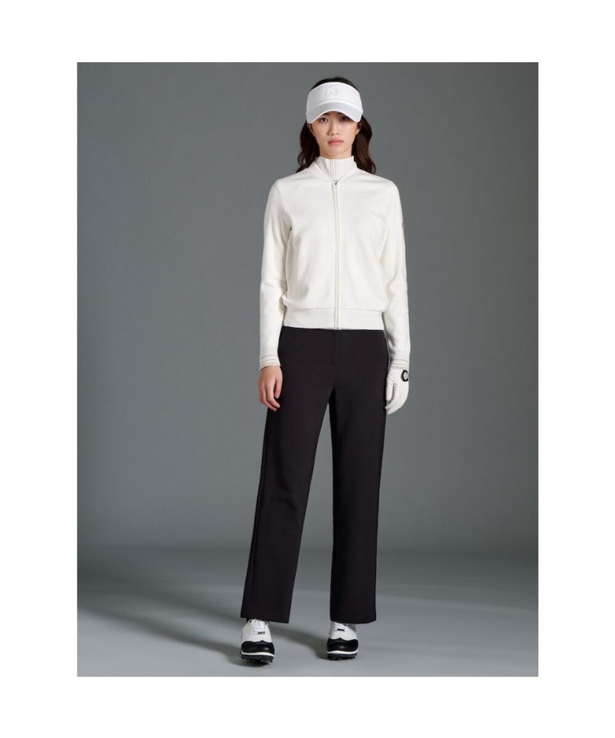 빈폴골프(BEANPOLE GOLF) 여성 우븐 하이브리드 카디건  아이보리