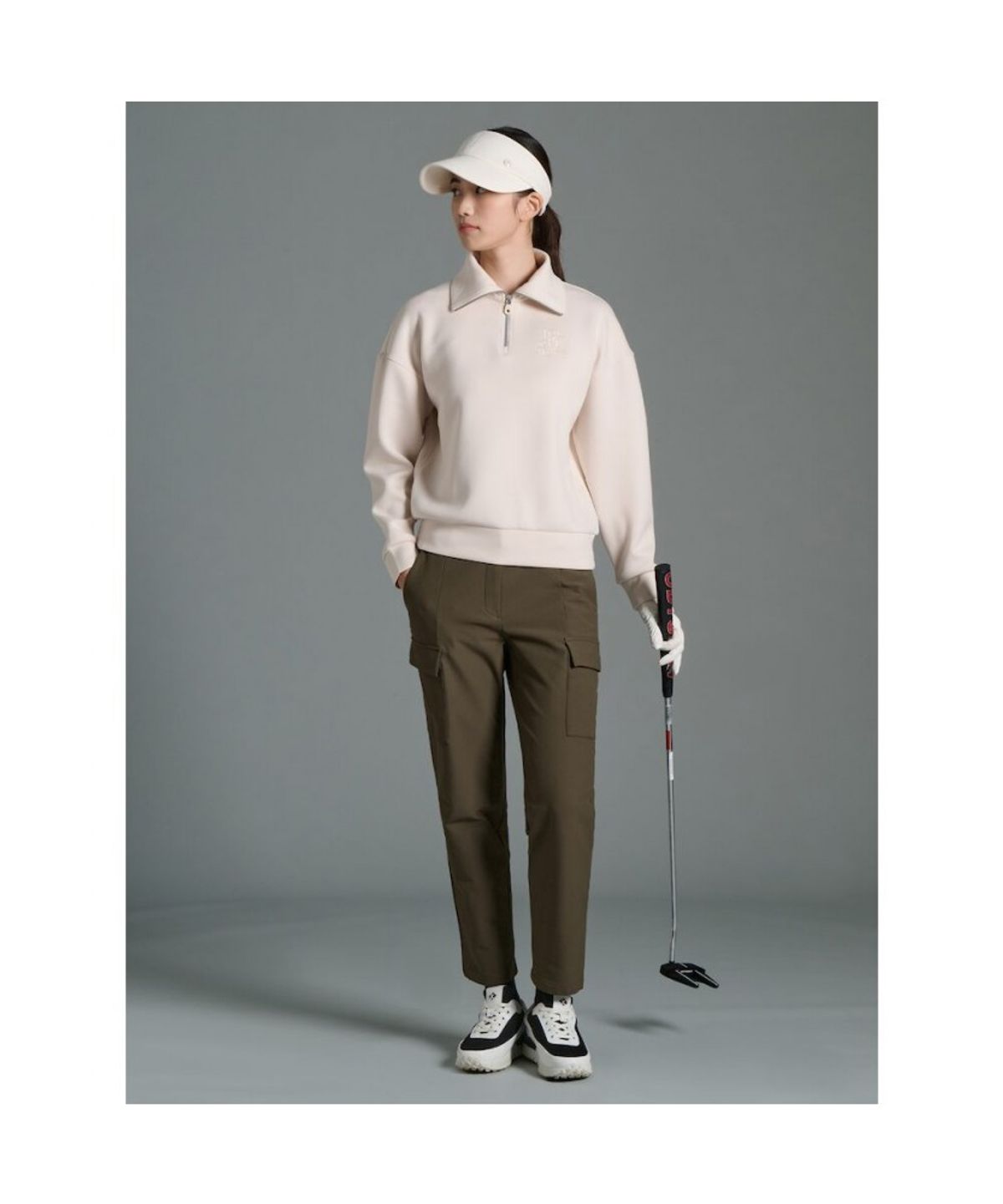 빈폴골프(BEANPOLE GOLF) 여성 테이퍼드 팬츠  카키