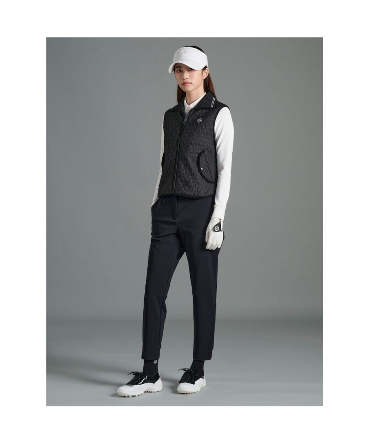 빈폴골프(BEANPOLE GOLF) 여성 약기모 반조거 팬츠  블랙