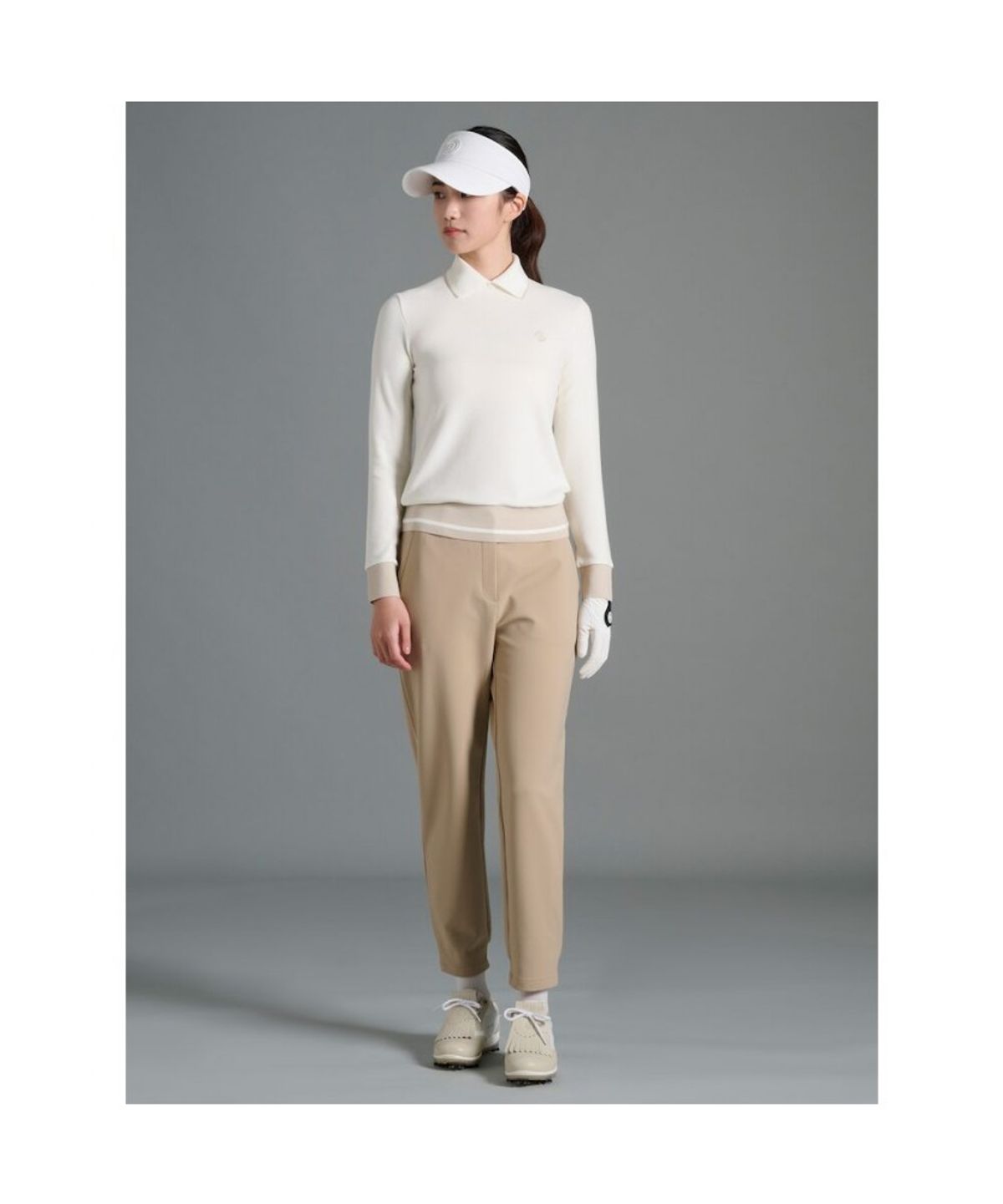 빈폴골프(BEANPOLE GOLF) 여성 약기모 반조거 팬츠  베이지