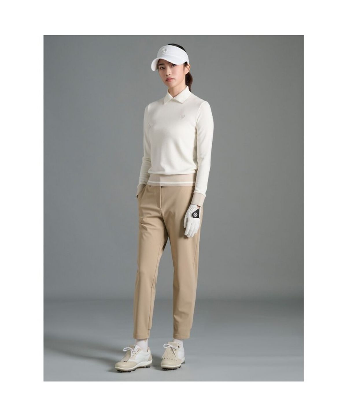 빈폴골프(BEANPOLE GOLF) 여성 약기모 반조거 팬츠  베이지