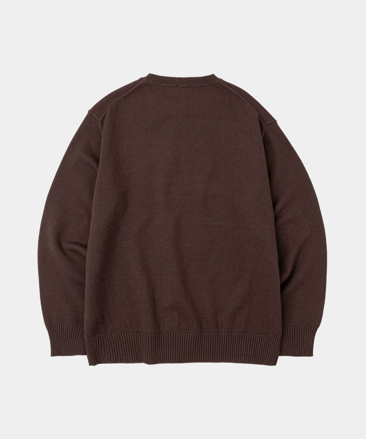 레테르코모(LETTERCOMO) 에센셜 데일리 라운드 니트 브라운